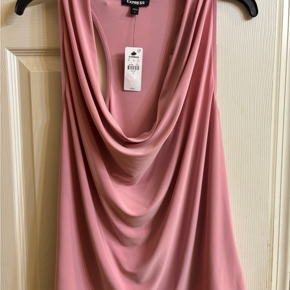 Express Women's Pink Draped Blouse